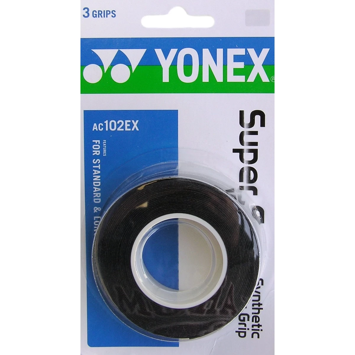 Yonex Overgrip Super Grap 0.6mm (Komfort/glatt/leicht Haftend) Schwarz 3er 3 Yonex Overgrip Super Grap 0.6mm (Komfort/glatt/leicht Haftend) Schwarz 3er