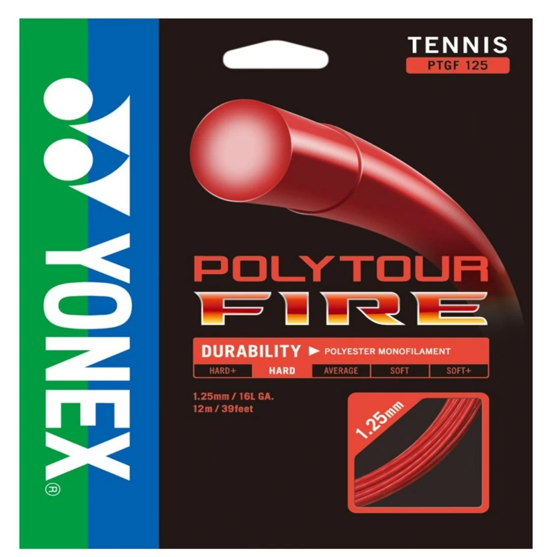 Besaitung Mit Tennissaite Yonex Poly Tour Fire (Haltbarkeit+Power) Rot 3 Besaitung Mit Tennissaite Yonex Poly Tour Fire (Haltbarkeit+Power) Rot