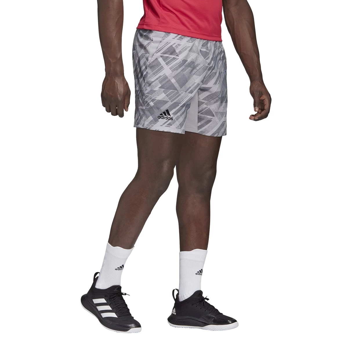ADIDAS PERFORMANCE Adidas Tennishose Short Printed Ergo Kurz Hellgrau Herren 3 ADIDAS PERFORMANCE Adidas Tennishose Short Printed Ergo Kurz Hellgrau Herren