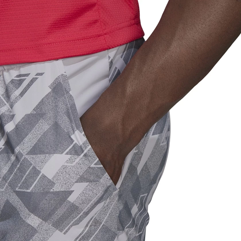 ADIDAS PERFORMANCE Adidas Tennishose Short Printed Ergo Kurz Hellgrau Herren 6 ADIDAS PERFORMANCE Adidas Tennishose Short Printed Ergo Kurz Hellgrau Herren – Bild 4