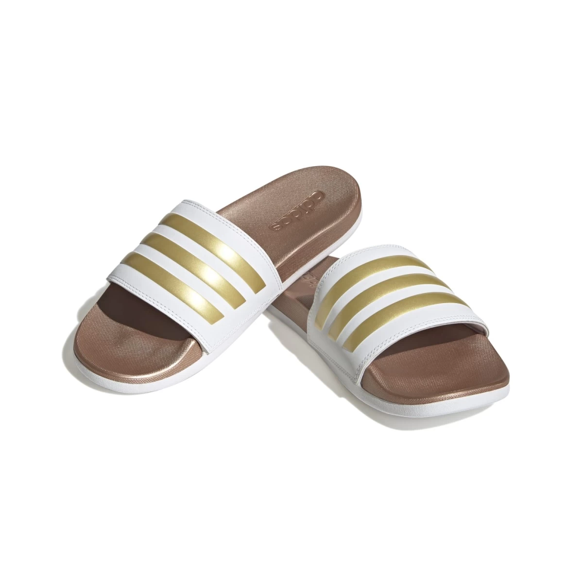ADIDAS PERFORMANCE Adidas Badeschuhe Adilette Comfort Weiss/gold Damen 3 ADIDAS PERFORMANCE Adidas Badeschuhe Adilette Comfort Weiss/gold Damen