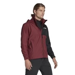 ADIDAS PERFORMANCE Adidas Regenjacke Terrex Multi Rain.Rdy 2-Layer (atmungsaktiv, Wasserdicht, 2,5-Lagen) Weinrot Herren -Sportausrüstung adidas HI1625 MT RR Jacke205 1200x1200 1
