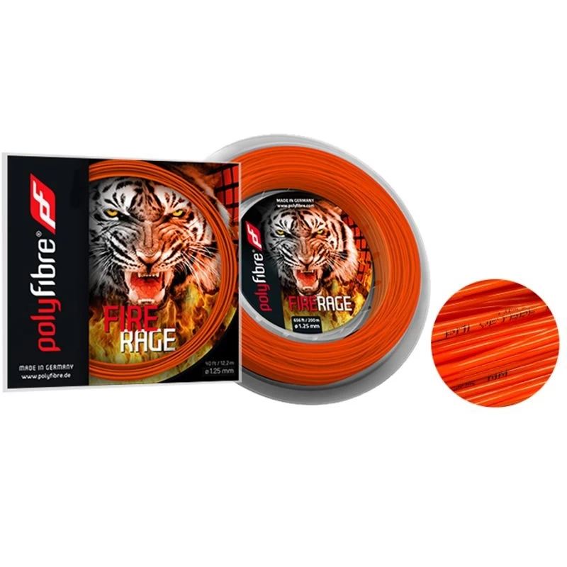 Polyfibre Tennissaite Fire Rage (Haltbarkeit+Power) Orange 12m Set 4 Polyfibre Tennissaite Fire Rage (Haltbarkeit+Power) Orange 12m Set – Bild 2