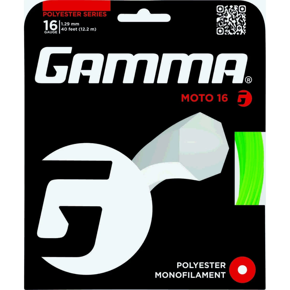 Gamma Tennissaite Moto (Haltbarkeit+Spin) Limettegrün 12m Set 3 Gamma Tennissaite Moto (Haltbarkeit+Spin) Limettegrün 12m Set