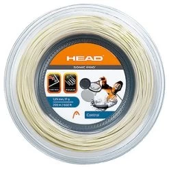 Head Tennissaite Sonic Pro (Haltbarkeit) Weiss 200m Rolle