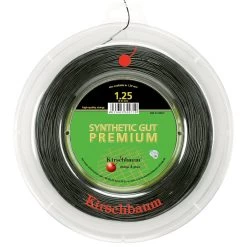 Kirschbaum Tennissaite Synthetic Gut Premium Schwarz 200m Rolle