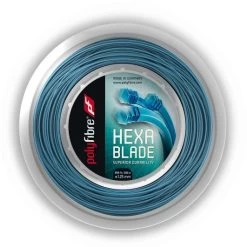 Polyfibre Tennissaite Hexablade (Spin+Kontrolle) Blau 200m Rolle
