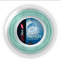 Polyfibre Tennissaite Poly Hightec Premium (Haltbarkeit+Kontrolle) Hellblau 200m Rolle