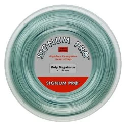 Signum Pro Tennissaite Poly Megaforce (Haltbarkeit+Power) Silber 200m Rolle