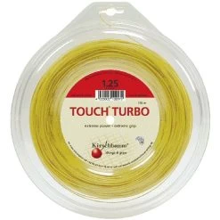 Kirschbaum Tennissaite Touch Turbo (Haltbarkeit+Power) Gelb 110m Rolle