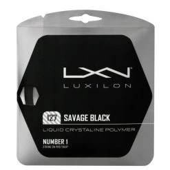Besaitung Mit Tennissaite Luxilon Savage 1.27 (Haltbarkeit+Spin) Schwarz